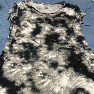 Black acid wash dress